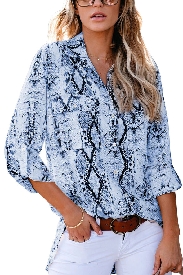 Classic Leopard Print Shirt with Pockets