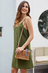 Buttoned Slip Dress