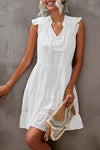 Swiss Dot Tiered Babydoll Mini Dress