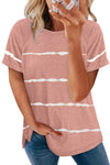 Stripe Print Loose T-shirt