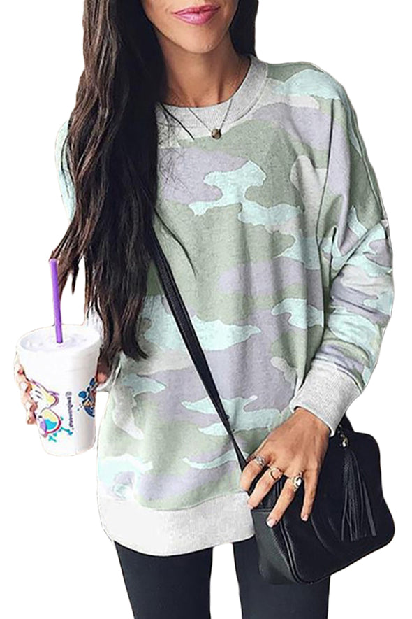 Digital Camo Print Sweatshirt