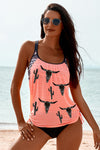 Printed Lined Tankini Swimsuit