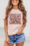 Letter Heart-shaped Rugby Graphic Print Short Sleeve T-shirt