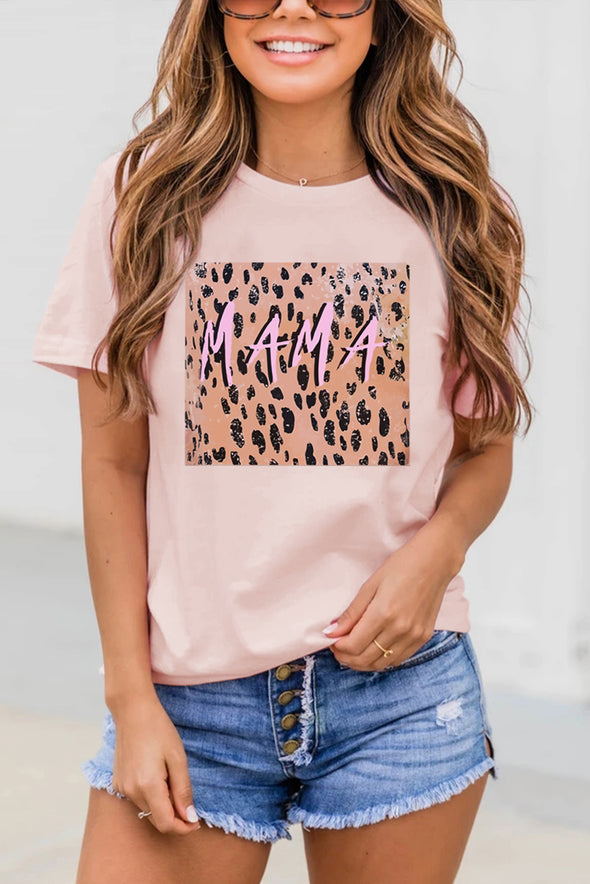 Letter Heart-shaped Rugby Graphic Print Short Sleeve T-shirt