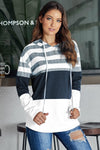 Color Block Drawstring Hoodie