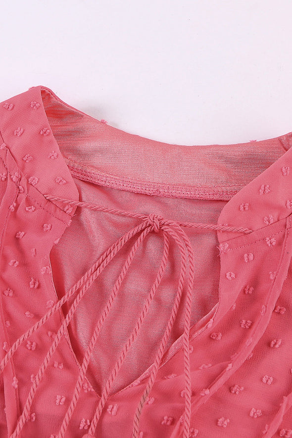 Swiss Dot Tiered Babydoll Mini Dress
