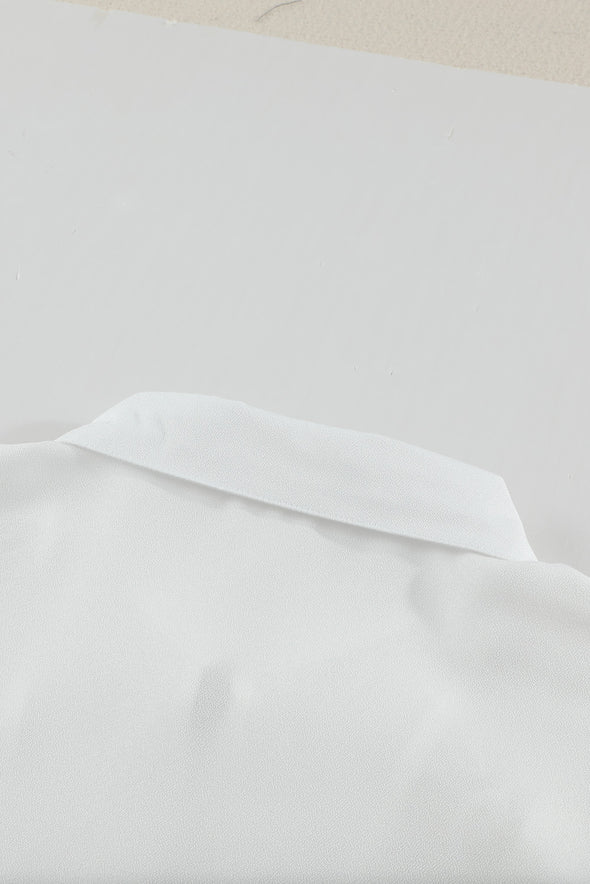 Lace Splicing Buttoned Shirt