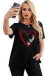 Leopard Lightning Print Crewneck Plus Size T-shirt
