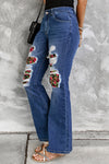 High Waist Distressed Bell Jeans