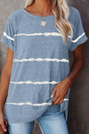 Stripe Print Loose T-shirt