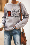 Merry Christmas Letters Print Pullover Sweatshirt