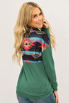 Aztec Cowl Pullover Hoodie