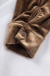Retro Velvet Pocket Long Sleeve Shirt