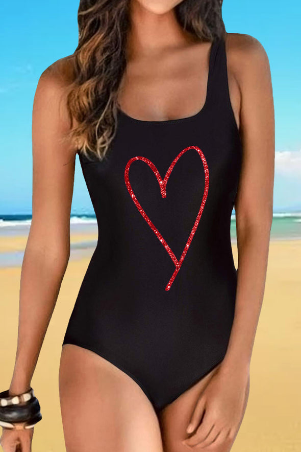 Gradient Criss Cross Back One Piece Swimsuit