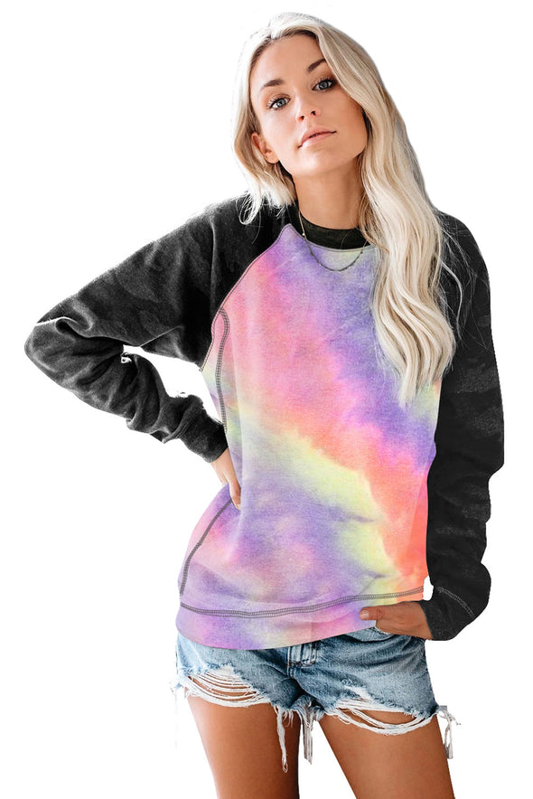 Crewneck Camo Print Long Sleeve Sweatshirts