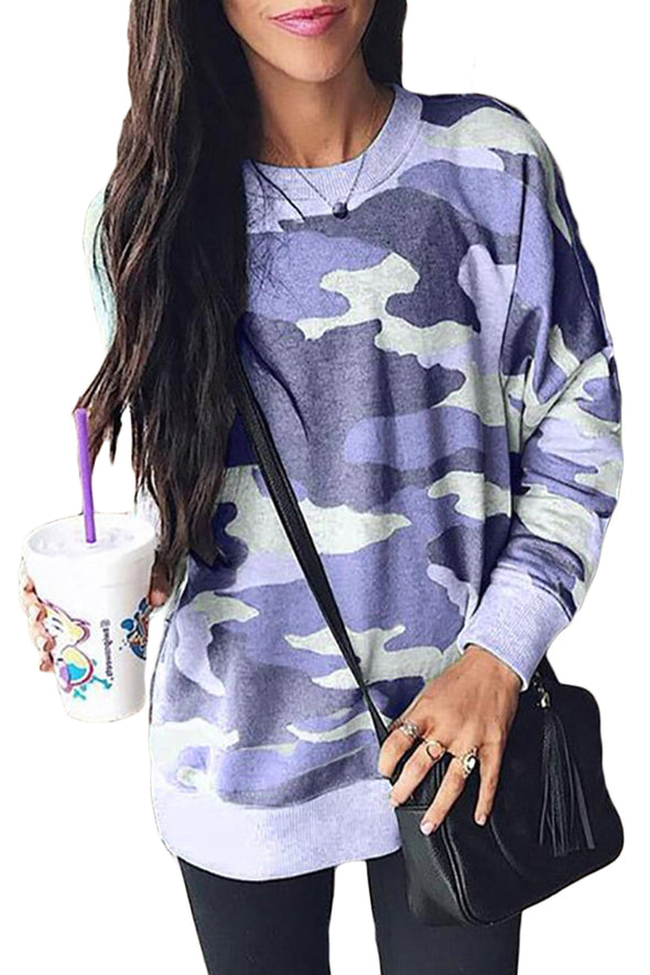 Digital Camo Print Sweatshirt