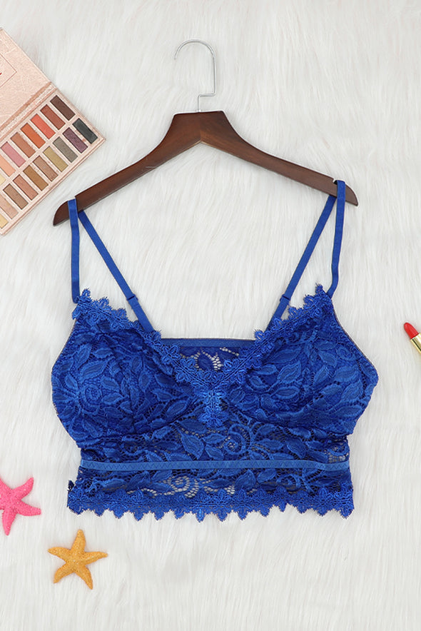 Deep V Lace Bralette Crop Top