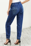 Distress Drawstring Pocketed Joggers