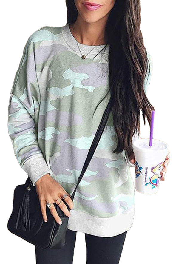 Digital Camo Print Sweatshirt