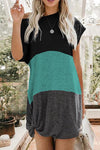 Colorblock Twisted Mini Dress
