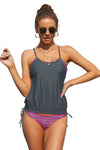 Tankini with Stripes Patchwork