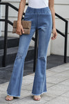 Distressed Bell Bottom Denim Pants