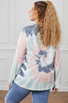 Ombre Tie Dye Loose Leisure Sweatshirt