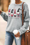 Merry Christmas Letters Print Pullover Sweatshirt