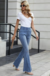 Distressed Bell Bottom Denim Pants