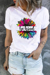 Leopard Sunflower Cactus Print Short Sleeve T Shirt