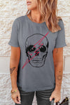 Letter Heart-shaped Rugby Graphic Print Short Sleeve T-shirt