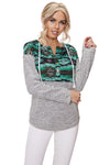 Print Kangaroo Pocket Hoodie