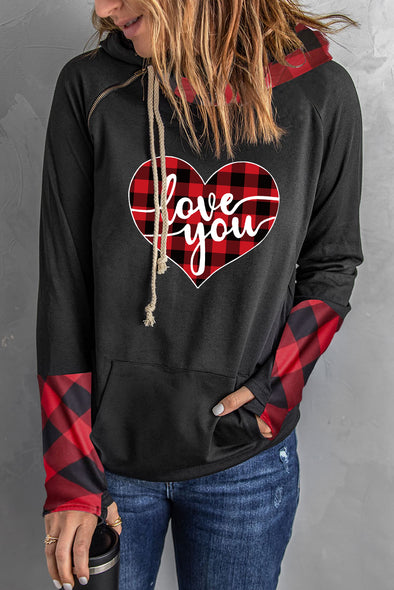 Double Hoods Thumb Hole Hoodie