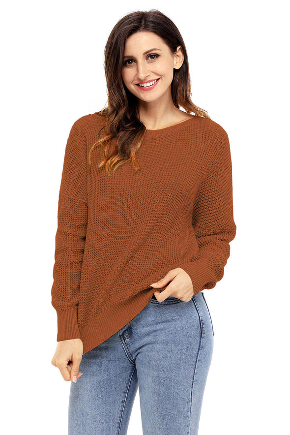 Cross Back Hollow-out Sweater