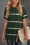Tie-dye Stripe Casual T-Shirt