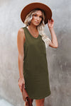 Chest Pocket Tank Mini Dress