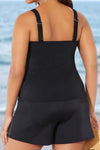Letters Sports Tank and Shorts Plus Size Tankini Set