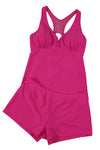 Two-piece V Neck Racerback Plus Size Swimwear