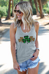 Letters Sunflower Graphic Tank Top
