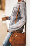 Merry Christmas Letters Print Pullover Sweatshirt