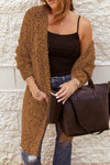 Fuzzy Knit Cardigan with Pockets