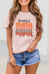 Letter Heart-shaped Rugby Graphic Print Short Sleeve T-shirt