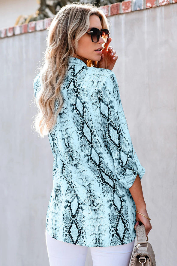Classic Leopard Print Shirt with Pockets
