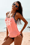 Printed Lined Tankini Swimsuit