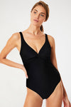 Twist Front Backless One-piece Swimwear