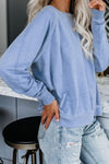 French Terry Cotton Blend Pullover Sweatshirt