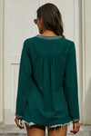Long Sleeves Front Embroidery Blouse