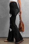 Distressed Bell Bottom Denim Pants