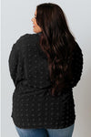 Swiss Dot Textured Plus Size Shirt