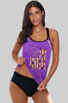 Printed Lined Tankini Swimsuit